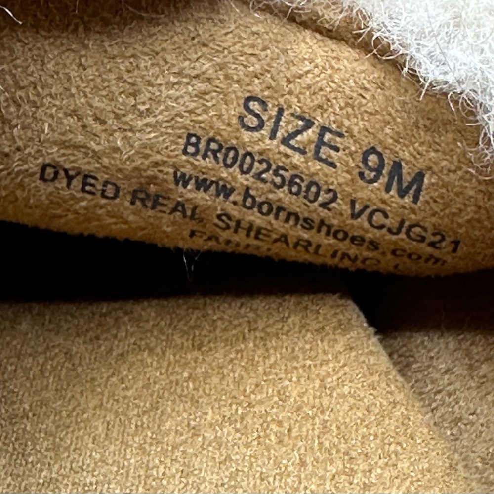 Born Handcrafted Shearling Mules Flats Casual Slingback Shoe Slippers Clog Sz 9 - Picture 9 of 9